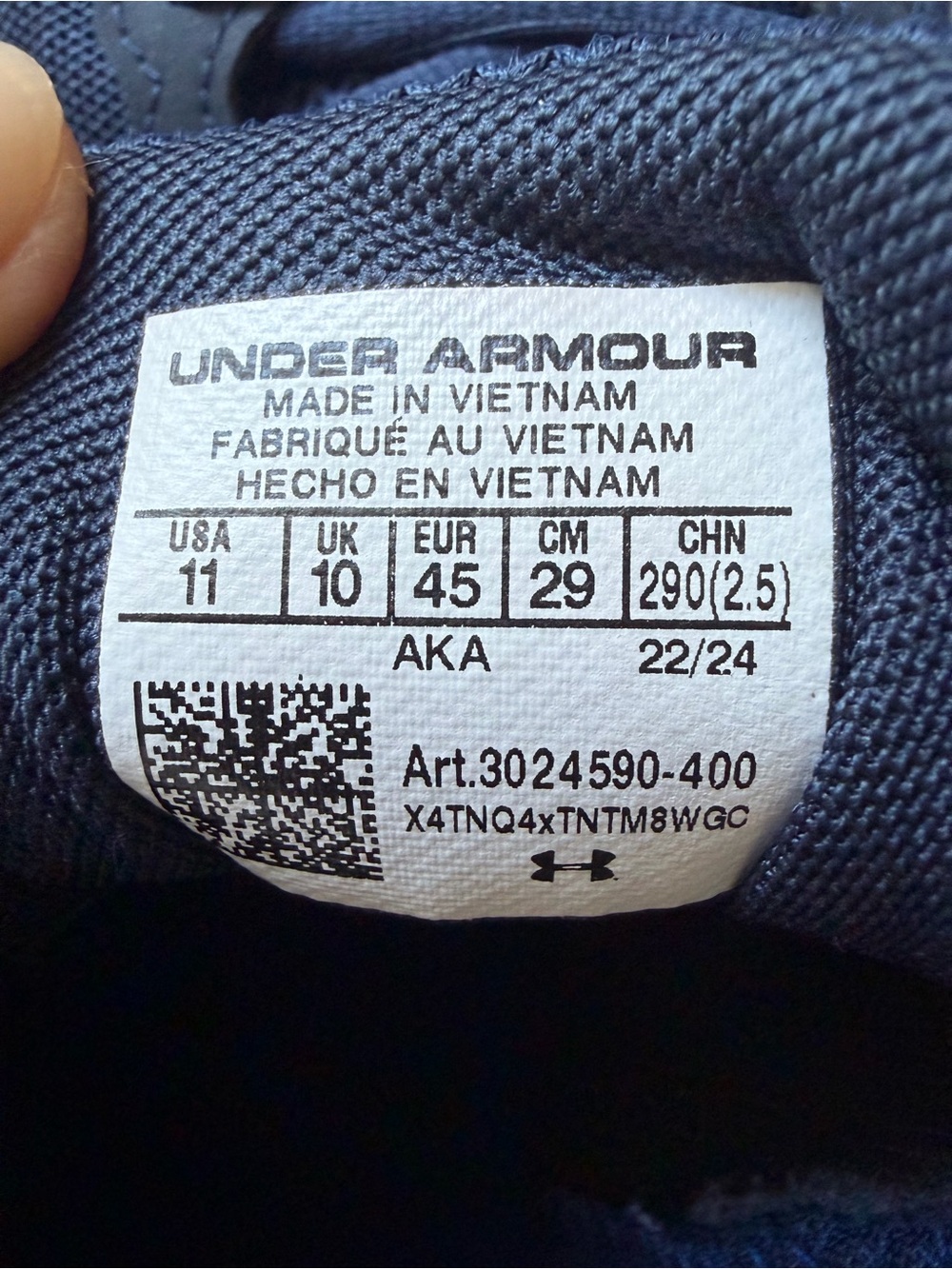Under Armour Men’s Navy Blue Athletic Training Shoes - Picture 8 of 9